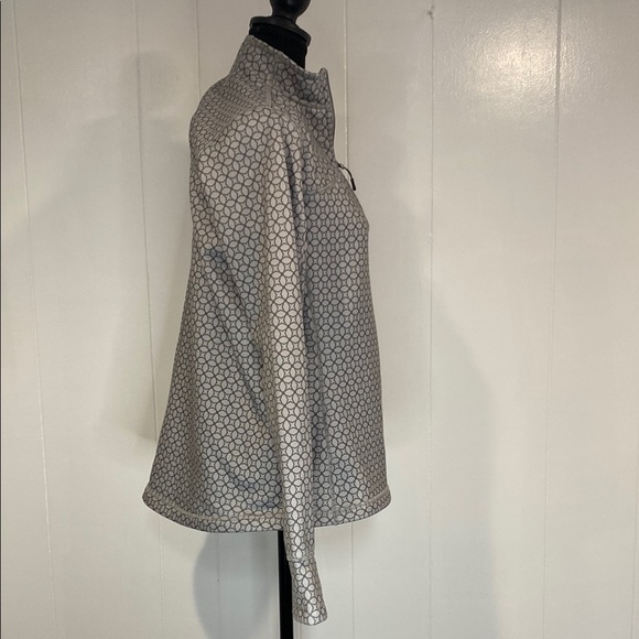 Lands' End Quarter-Zip Pullover Sweatshirt Reflective Performance Gray Size 12 - Picture 12 of 16